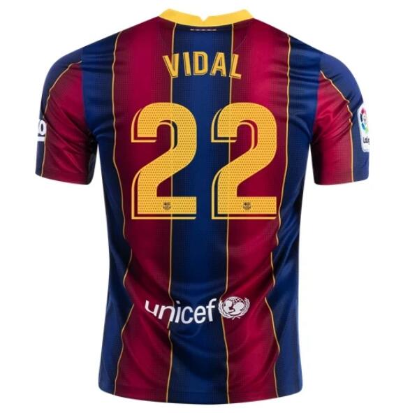 Barcelona Home Kit Soccer Jersey ARTURO VIDAL #22 2020/21